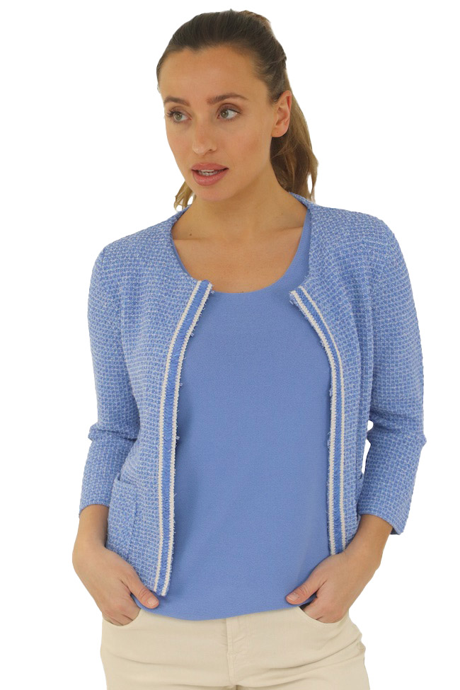 Anneclaire gilet women blue
