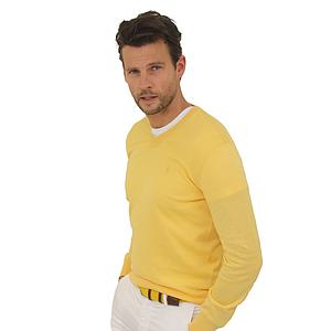 Hackett London sweater jumper v-neck men yellow