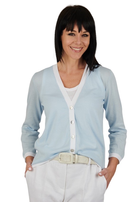Anneclaire gilet women sky