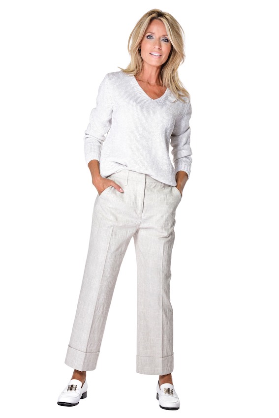 Anneclaire broek dames greige