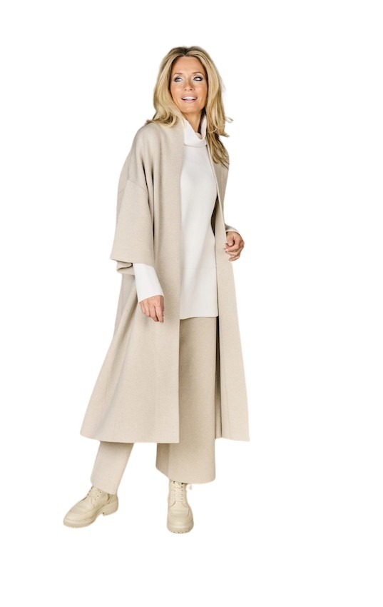 Anneclaire gilet dames beige