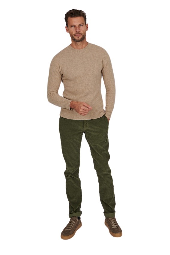 Altea pull trui ronde hals heren beige