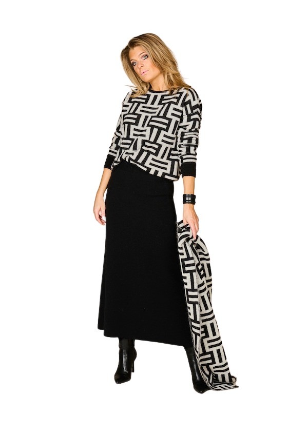 Anneclaire pull trui ronde hals dames multi