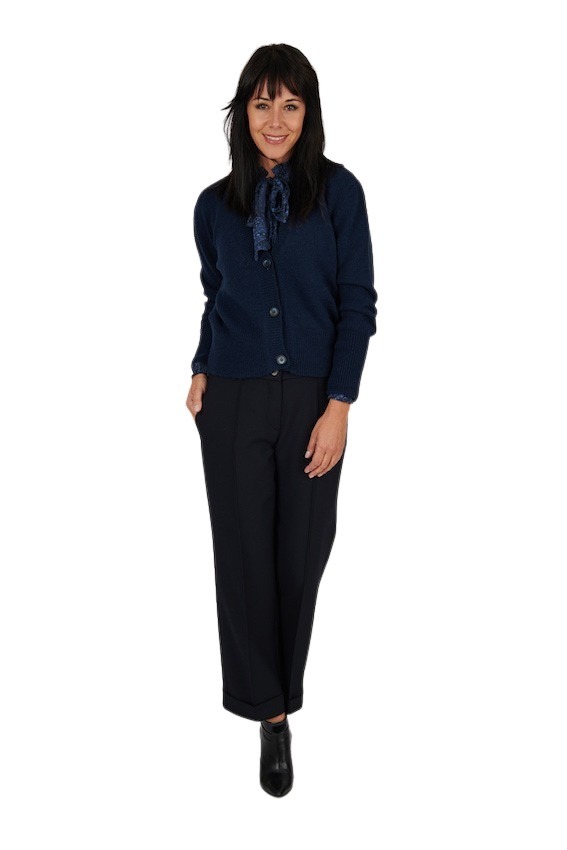 Anneclaire gilet dames donker blauw