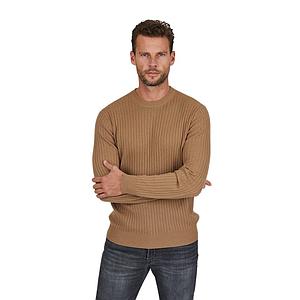 Cc Collection Corneliani pull trui ronde hals heren camel