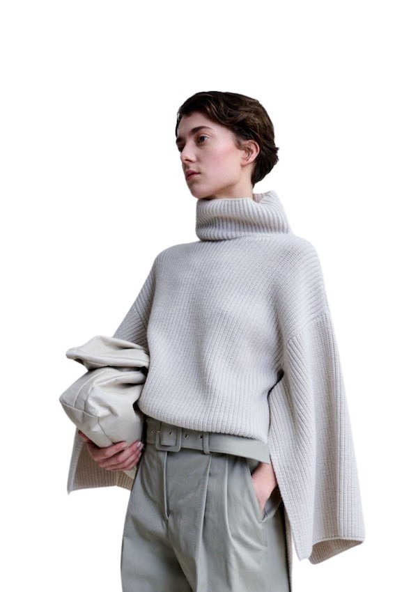 Natan Collection pull trui rolkraag dames greige ARTSON WOMEN MEN I shop online mooiste trendy kleding