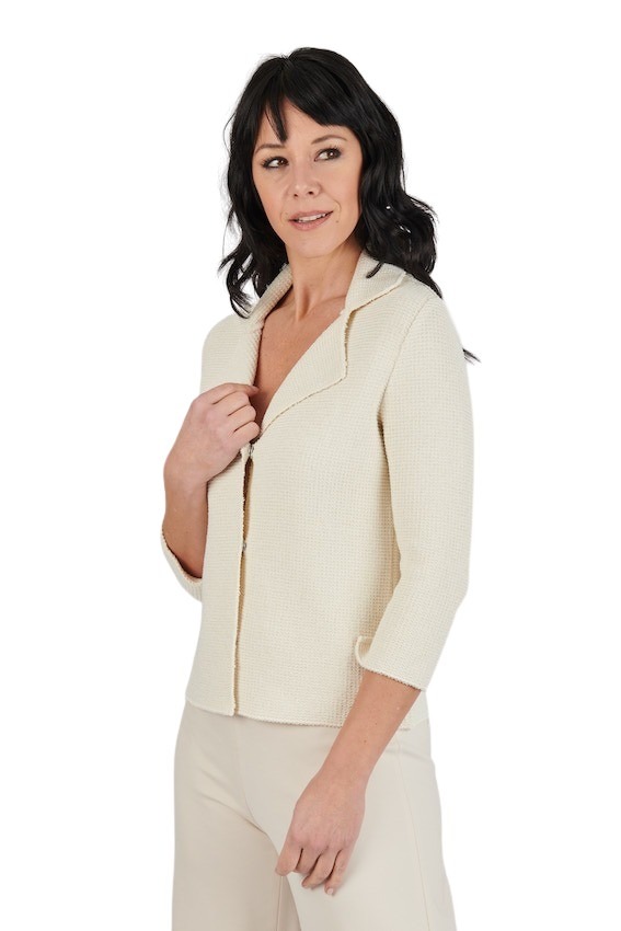 Anneclaire gilet dames beige