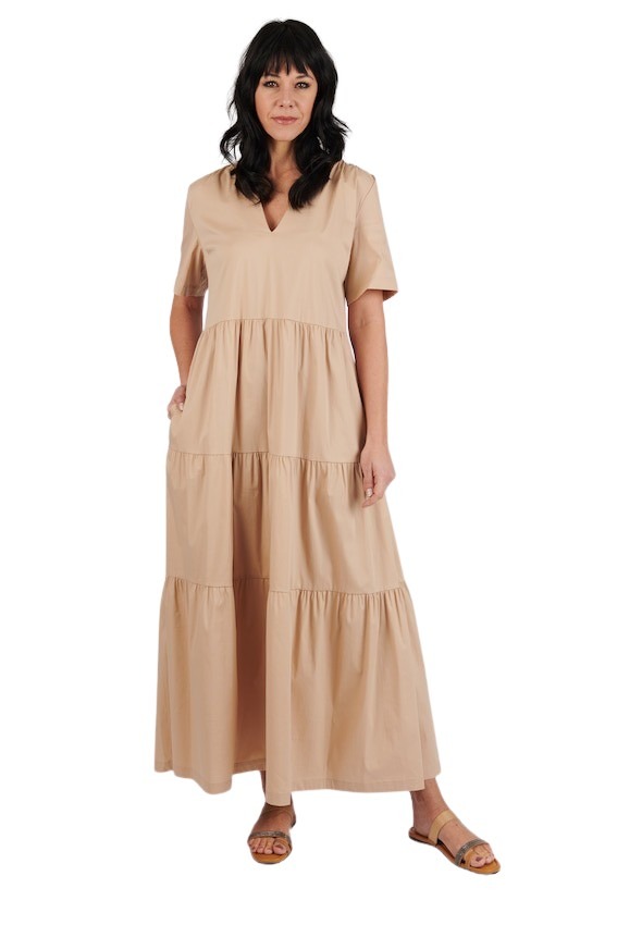 Scapa Flow kleedje dames beige ARTSON WOMEN MEN I shop online mooiste trendy kleding