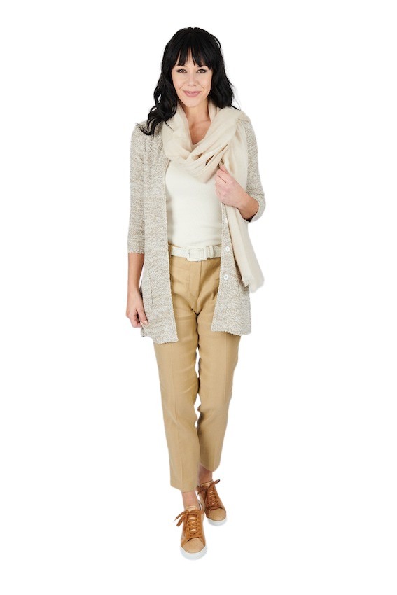 Andrea'S 1947 sjaal dames beige