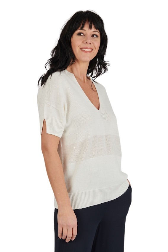 Fabiana Filippi pull trui dames ecru ARTSON WOMEN MEN I shop online mooiste trendy kleding