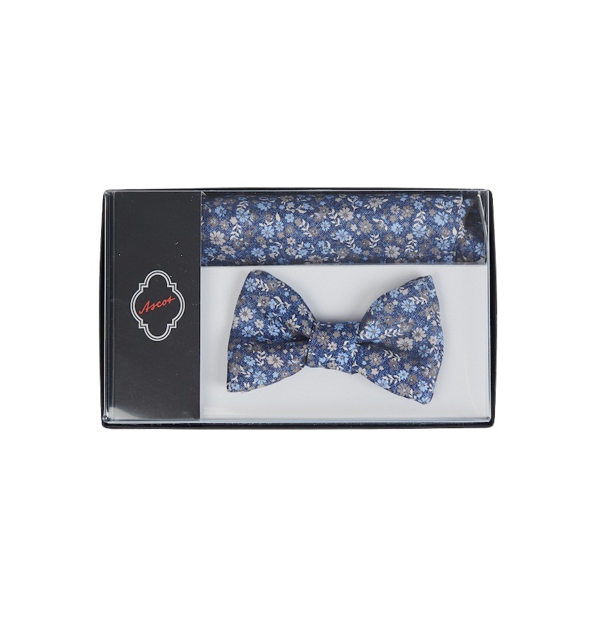 Ascot pochette heren blauw