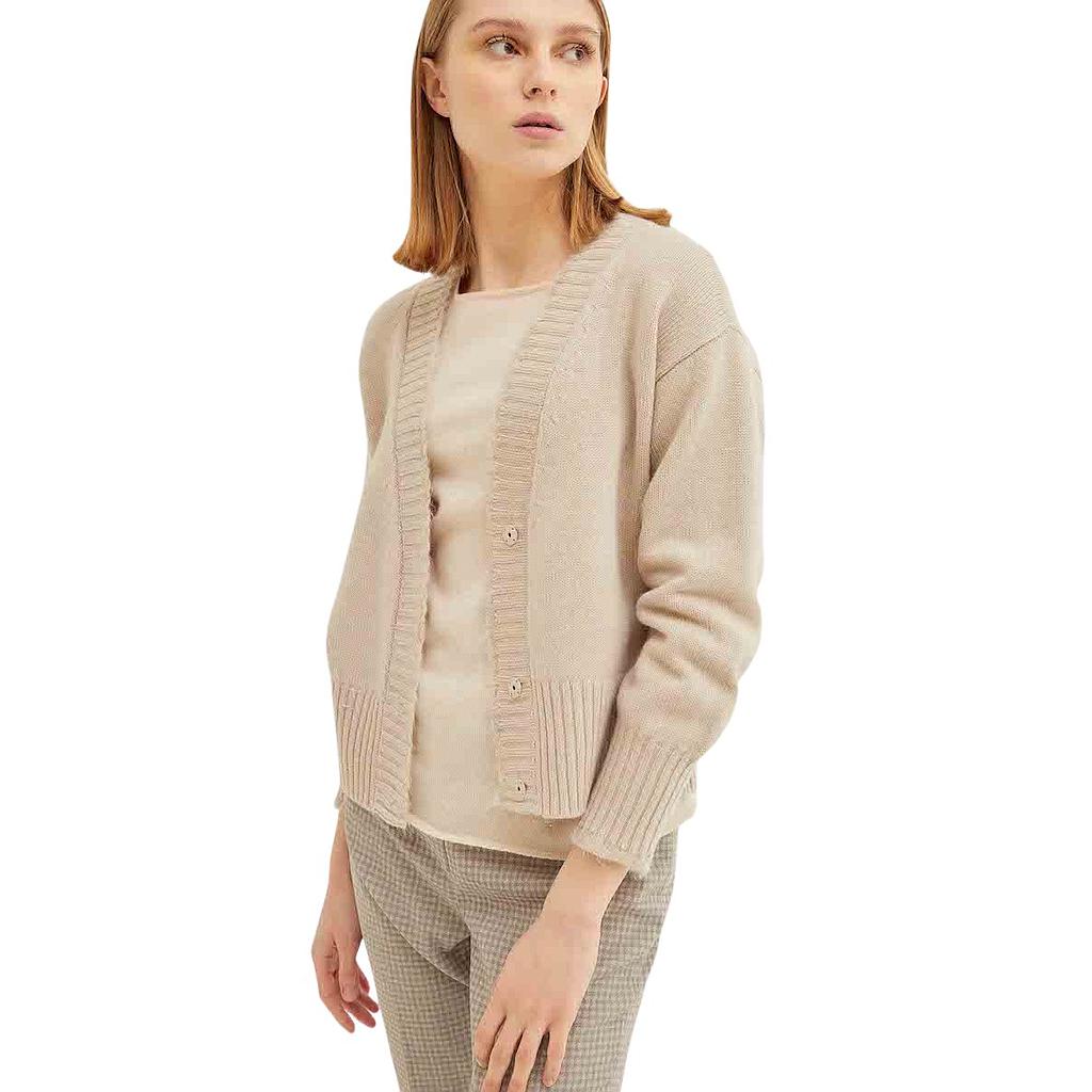 Anneclaire gilet femmes beige