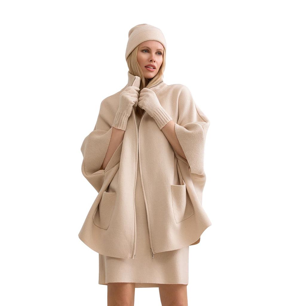 Anneclaire cape dames beige