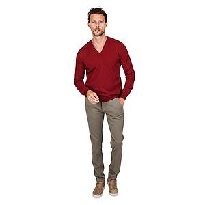 Gran Sasso Men pull trui v-hals heren bordeaux