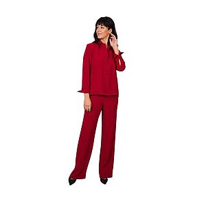 Natan Collection blouse lange mouwen dames donker rood