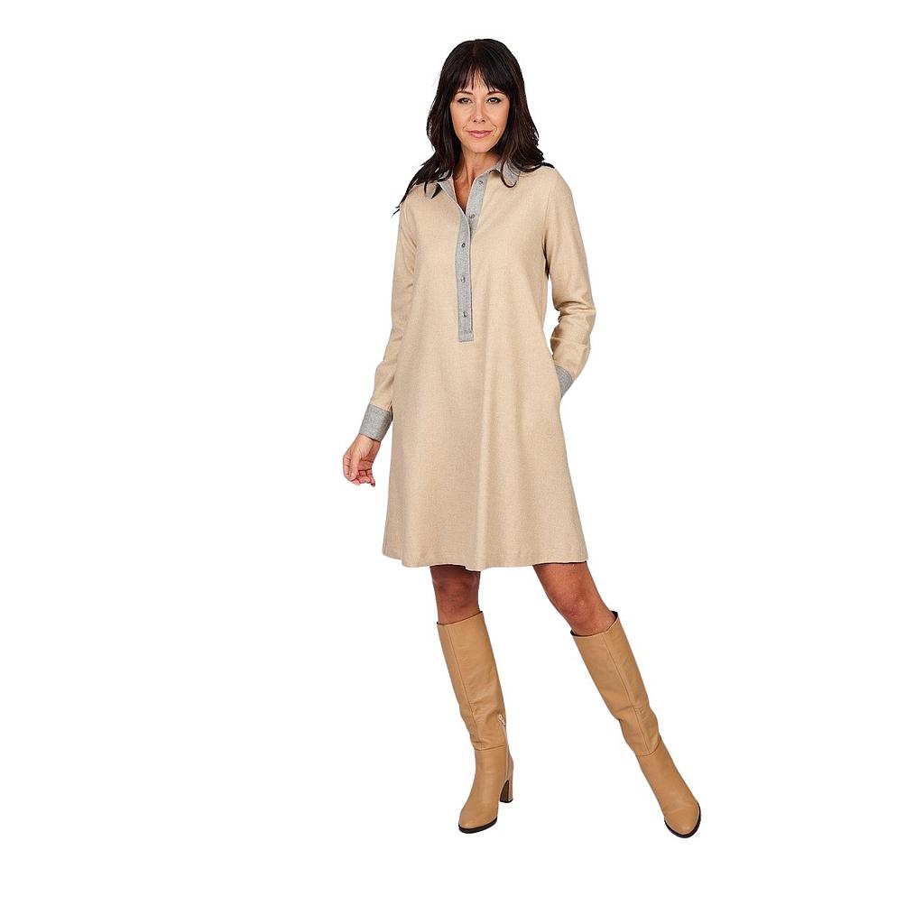 Scapa Flow kleedje dames beige ARTSON WOMEN MEN I shop online mooiste trendy kleding