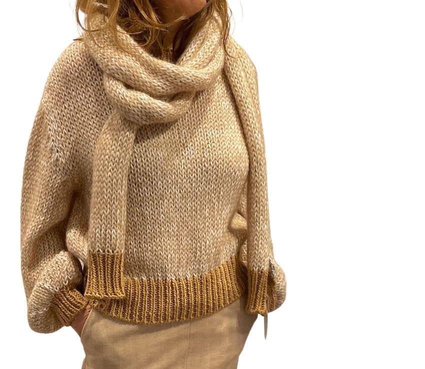 Scapa Flow pull trui ronde hals dames camel