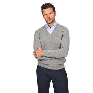 Polo Ralph Lauren Men sweater jumper v-neck men gray