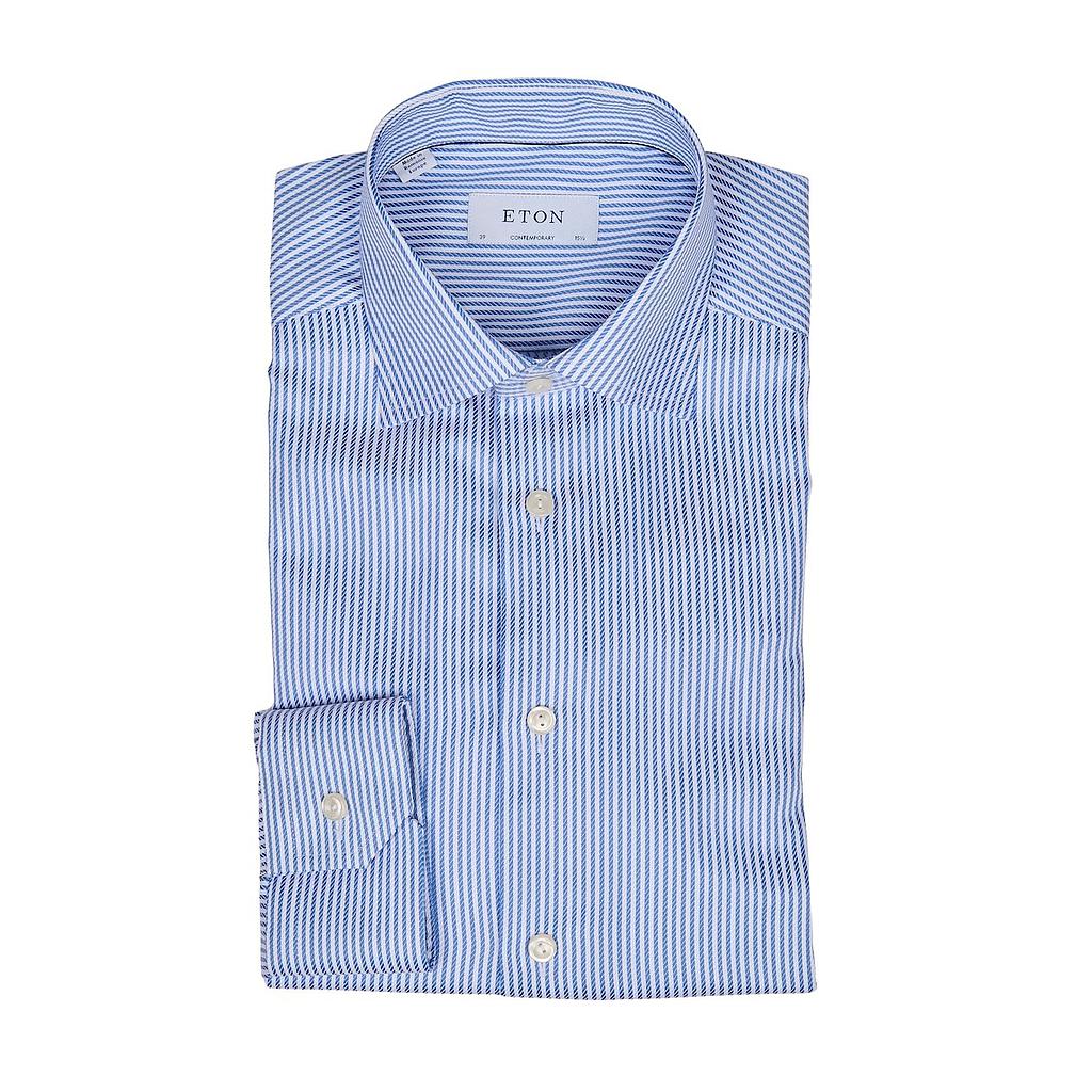Eton hemd heren blauw