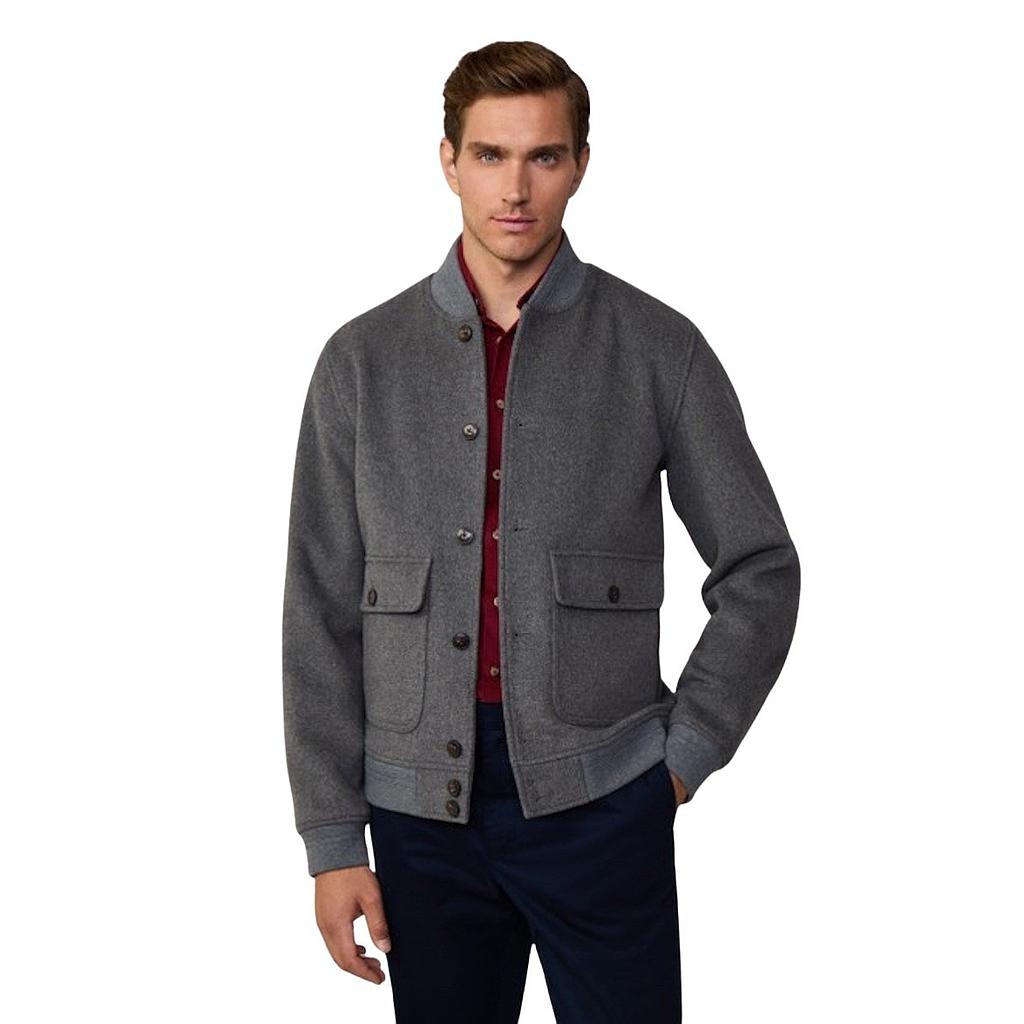 Hackett London sportieve mantel heren grijs