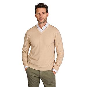 Gran Sasso Men pull trui v-hals heren beige