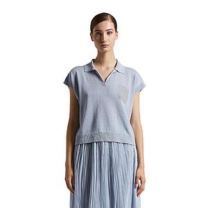 Peserico polo shirt dames ciel