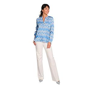 Hemisphere blouse lange mouwen dames blauw Fomos