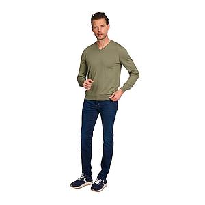 Gran Sasso Men pull trui v-hals heren khaki