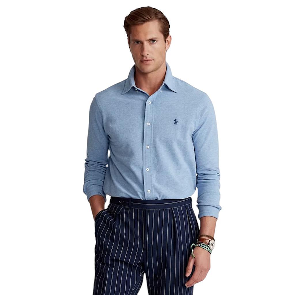 Polo Ralph Lauren Men hemd lange mouwen heren licht blauw custom fit