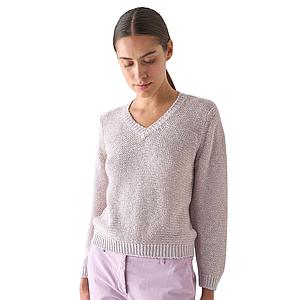 Anneclaire sweater jumper v-neck women purple
