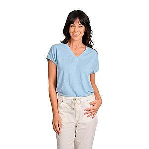Anneclaire t-shirt korte mouwen dames ciel