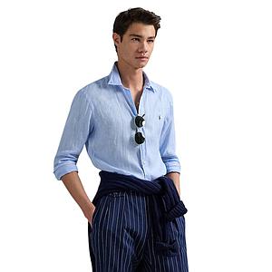Polo Ralph Lauren Men hemd lange mouwen heren licht blauw Slim fit