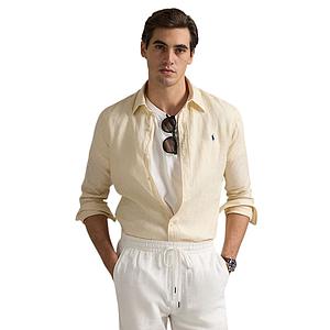 Polo Ralph Lauren Men hemd lange mouwen heren cream Slim fit