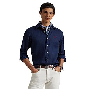 Polo Ralph Lauren Men hemd lange mouwen heren marine Slim fit