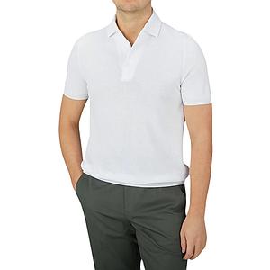 Gran Sasso Men polo shirt korte mouwen heren wit