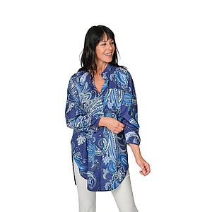 Robert Friedman blouse dames blauw Dalilyl