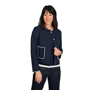 Anneclaire gilet dames marine D1268 607 296