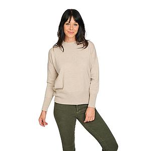 Anneclaire pull trui ronde hals dames beige D1322 857 770.