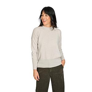Anneclaire pull trui ronde hals dames grijs D1322 857 265.