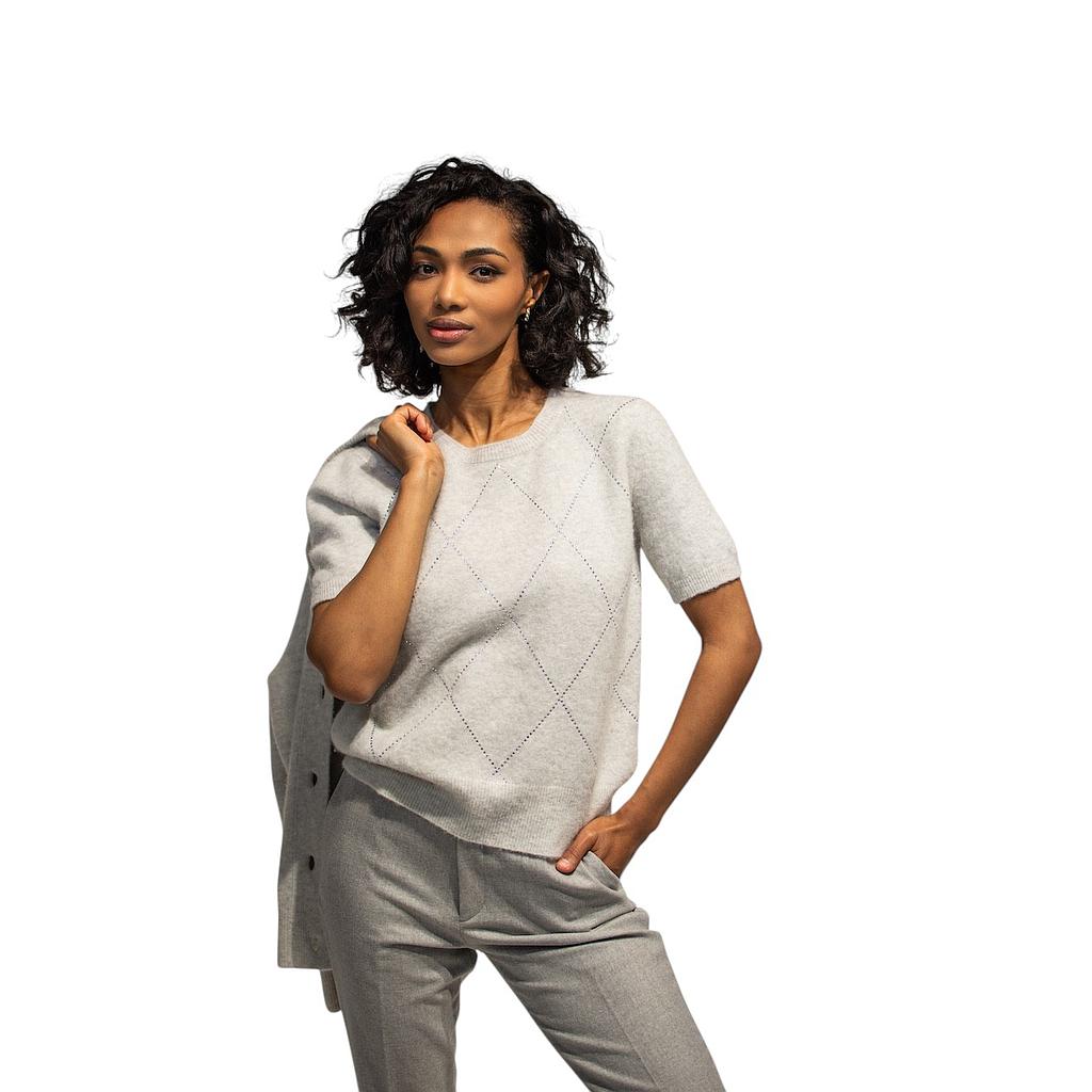 Anneclaire pull trui dames licht grijs