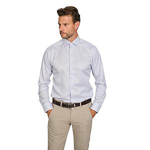 Eton hemd lange mouwen heren blauw slim
