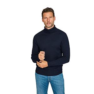 Gran Sasso Men pull trui rolkraag heren donker blauw