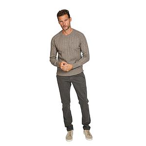 Gran Sasso Men pull trui ronde hals heren taupe