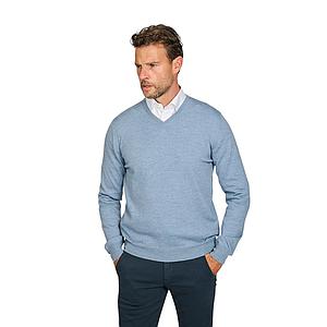 Gran Sasso Men pull trui v-hals heren licht blauw