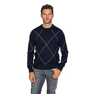 Gran Sasso Men pull trui ronde hals heren donker blauw