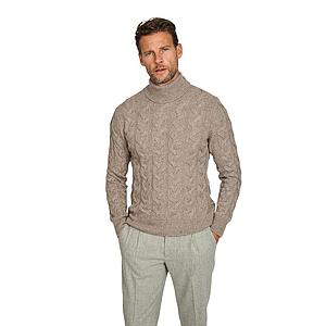 Gran Sasso Men pull trui rolkraag heren taupe