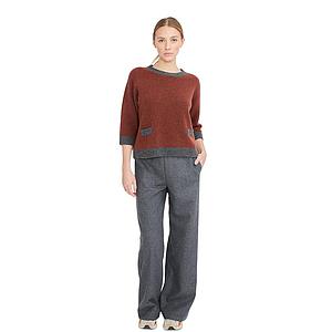 Jeff broek dames anthraciet RITZ FLANNEL