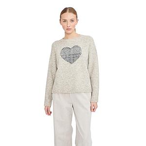Jeff pull trui ronde hals dames grijs TIFANY