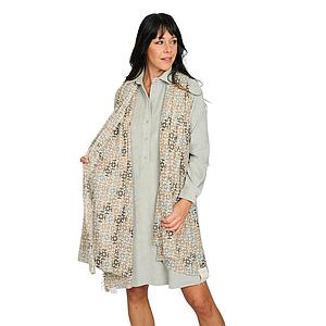 Hemisphere sjaal dames beige