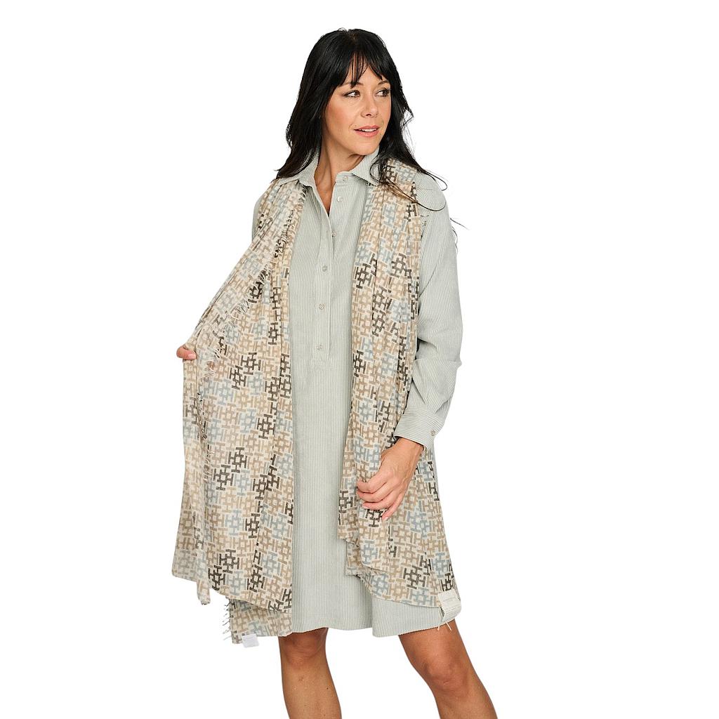 Hemisphere sjaal dames beige